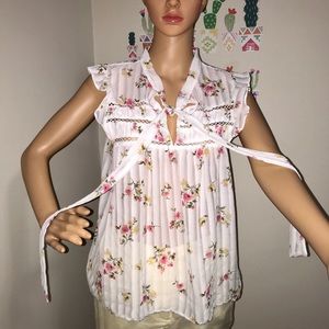 White Transparent Summer Top Size M